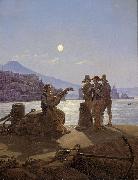 Carl Gustav Carus Italienische Fischer im Hafen von Neapel oil on canvas